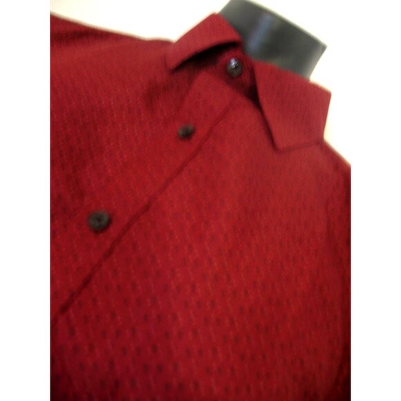 Unknown Brand Luxury Red/Blue Patterned SHIRT SZ Medium, Flip cuffs long sleeve. - Picture 10 of 13